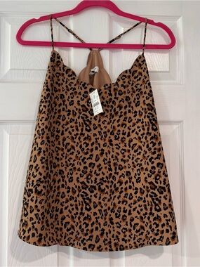 J. Crew Factory Leopard Print Cami in Tan and Black